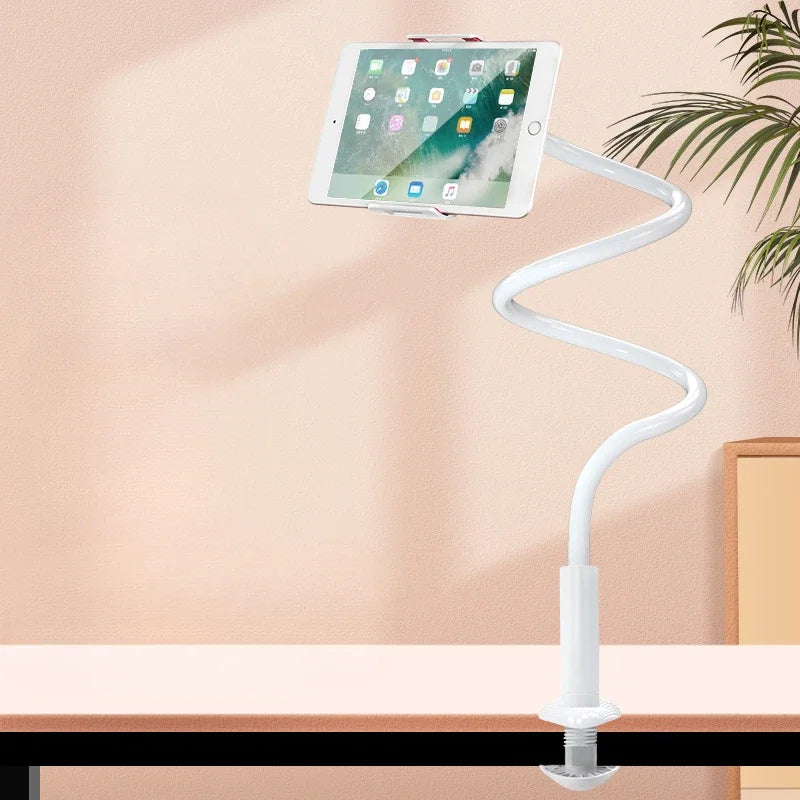 Descubre el soporte flexible IONNET para celulares y tablets, ideal para usar en la cama, escritorio, mesa o sofá. Su diseño ajustable y portátil permite sostener smartphones y tablets de forma segura y cómoda, perfecto p