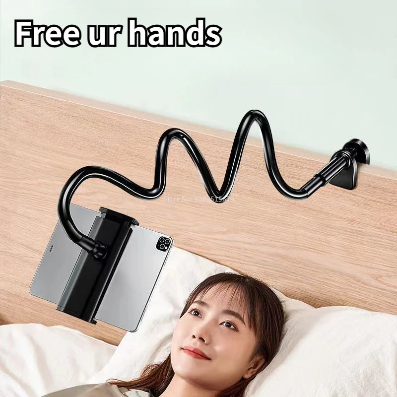 Descubre el soporte flexible IONNET para celulares y tablets, ideal para usar en la cama, escritorio, mesa o sofá. Su diseño ajustable y portátil permite sostener smartphones y tablets de forma segura y cómoda, perfecto p