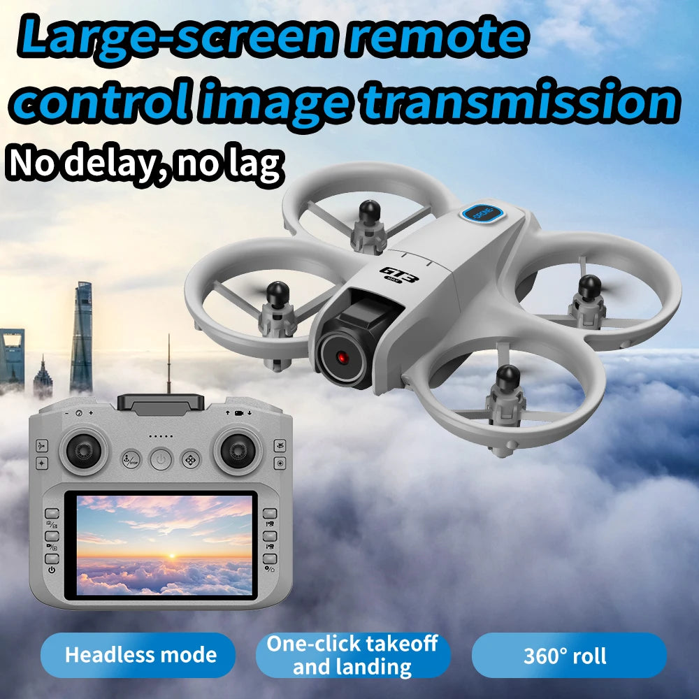 NEW GT3 Mini With LED Foldable Drones GPS 4K/8K HD Dual Cameras Brushless Motor Obstacle Avoidance RC FPV Quadcopters Toys Gifts